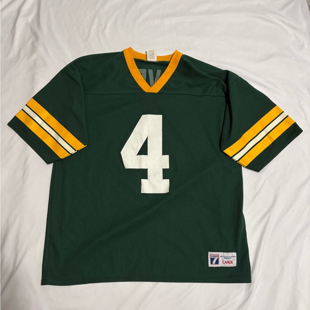 Men’s Green Bay Packers Vintage Brett Favre Jersey Logo 7 Size Large
